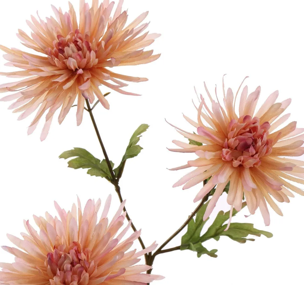 PURE kunstbloem Chrysant zalm 65 cm