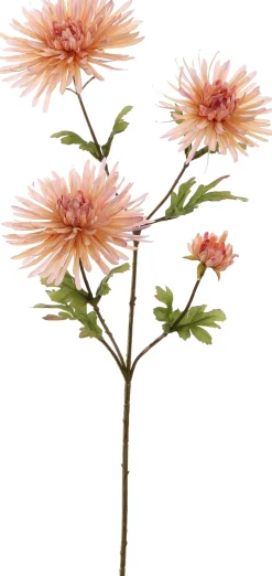 PURE kunstbloem Chrysant zalm 65 cm