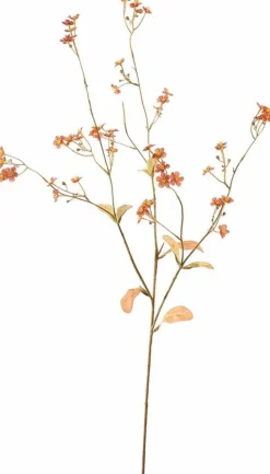 Pure kunstbloem Gipskruid oranje H 65 cm