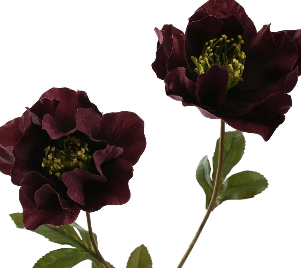 PURE kunstbloem Kerstroos paars 63 cm
