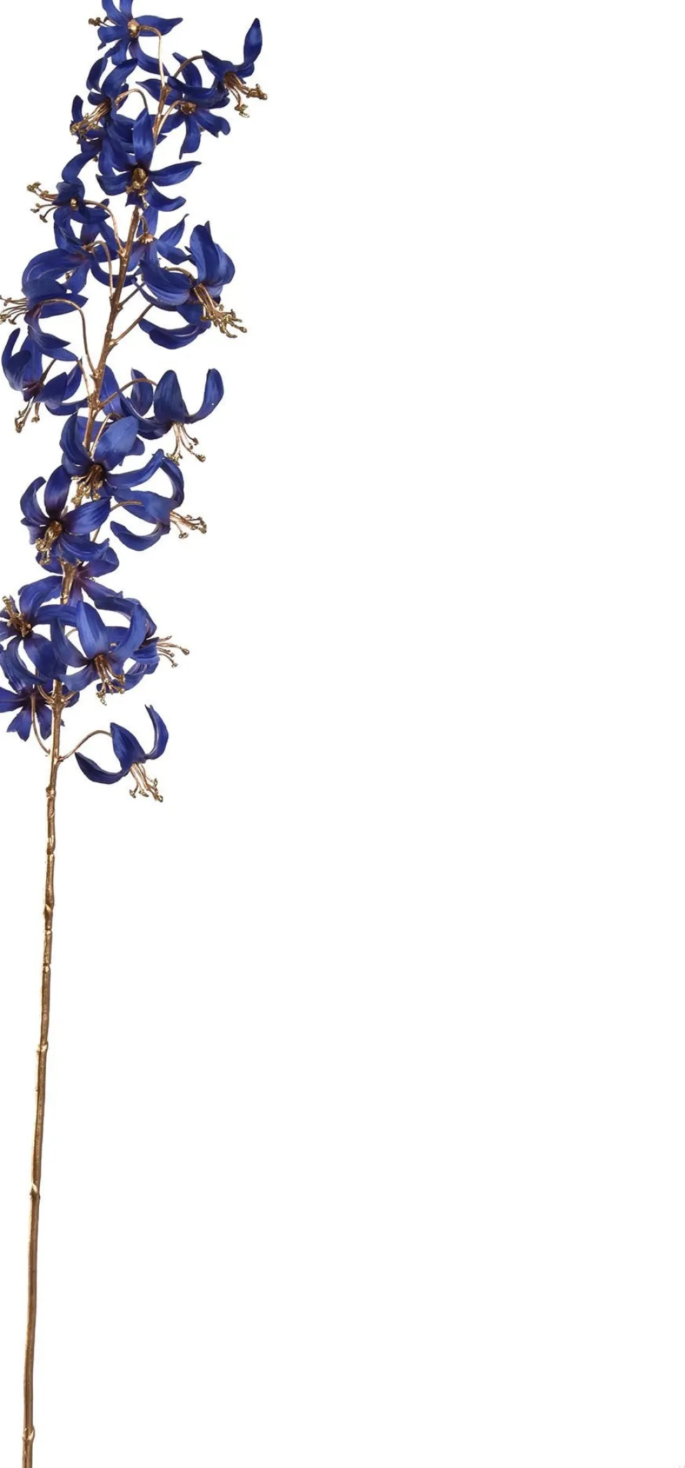 Pure kunstbloem Turkse Lelie goud / blauw H 105 cm
