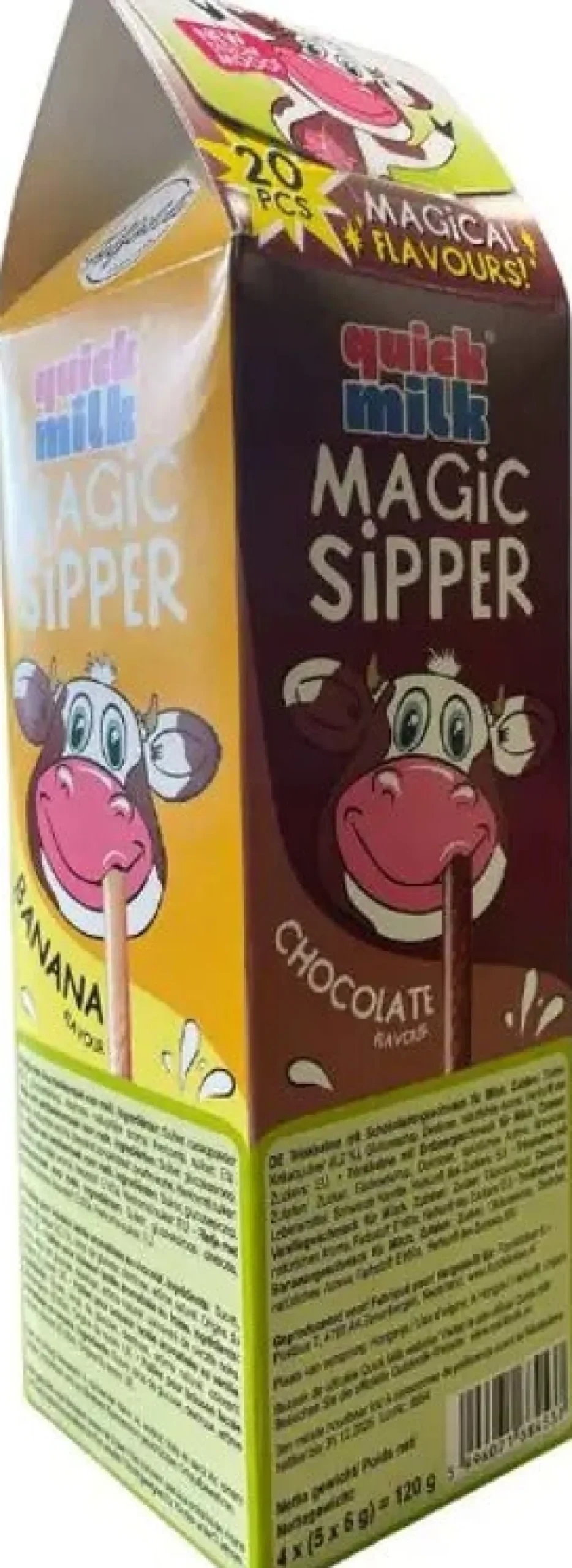 Quick Milk melkdrankrietje smaakrietjes melkpak 20 stuks