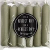Rustik Lys dinerkaars Cadeau groen 6 uur 6 stuks