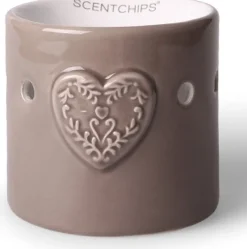 ScentChips brander hart 9x9cm taupe