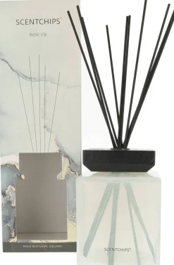 ScentChips geurstokjes Square Belle Vie zwart / wit 1000 ml