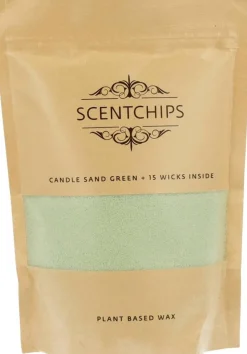 Scentchips kaarsenzand groen 250g
