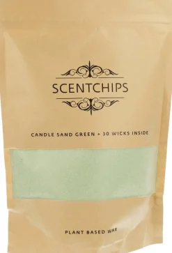 Scentchips kaarsenzand groen 500g