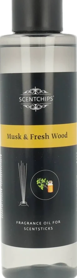 Scentchips navulling geurstokjes Musk & Freshwood 400 ml