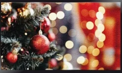 Schoonloopmat met kerstballen 75 x 45 x 2 cm