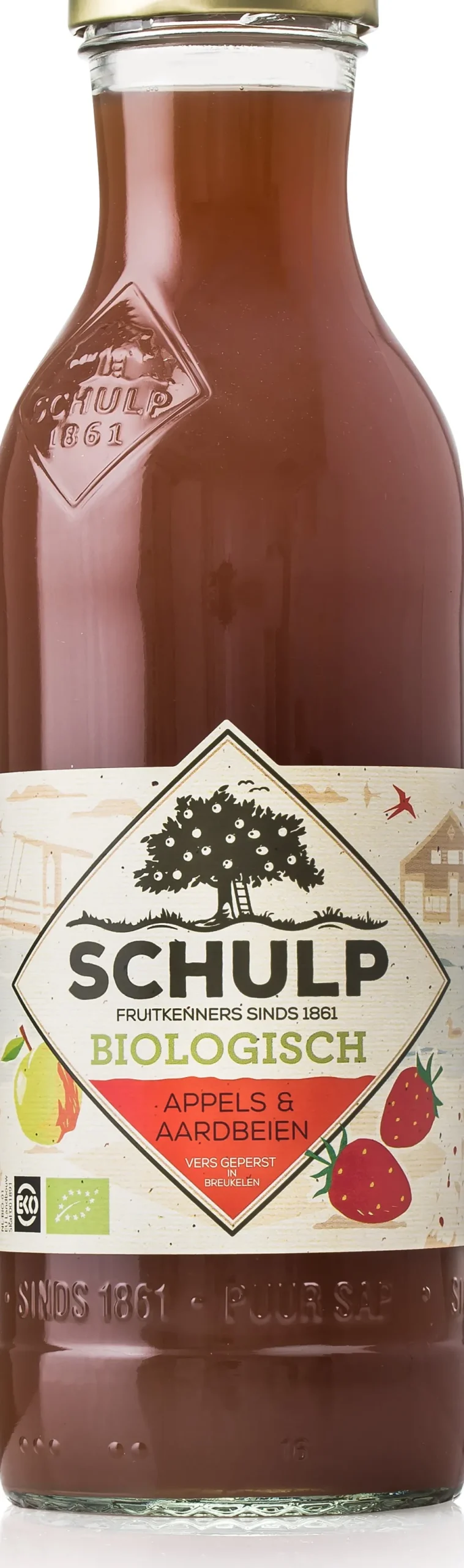 Schulp bio appel aarbeiensap 750 ml
