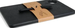 Senza boterbord met mes zwart 33 x 20 x 1,5 cm