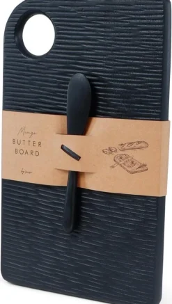 Senza boterbord met mes zwart 33 x 20 x 1,5 cm