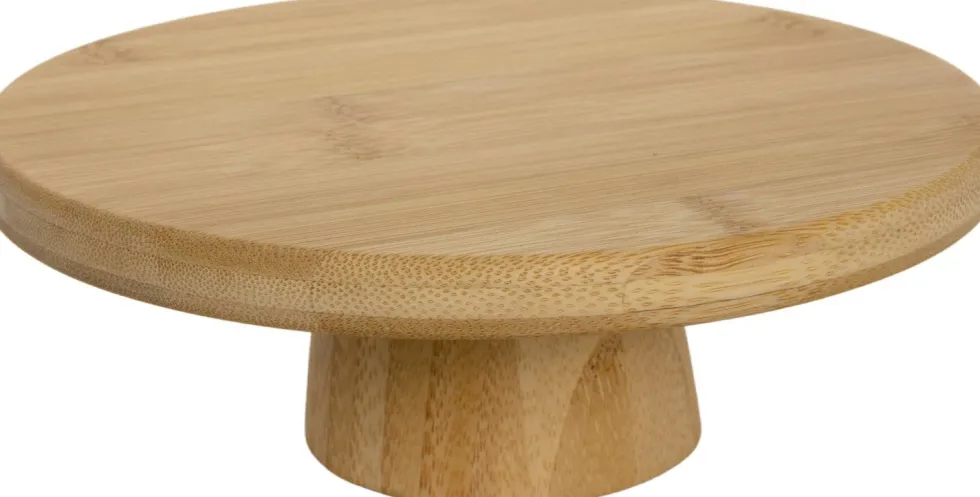Serveerplank op voet naturel D 20 H 7 cm