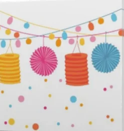 Servet Party Lanterns multi 33 x 33 cm 20 stuks