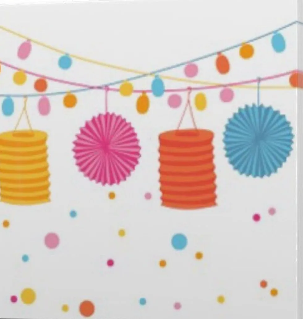 Servet Party Lanterns multi 33 x 33 cm 20 stuks