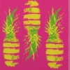 Servet Pineapples roze 33 x 33 cm 20 stuks