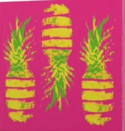 Servet Pineapples roze 33 x 33 cm 20 stuks