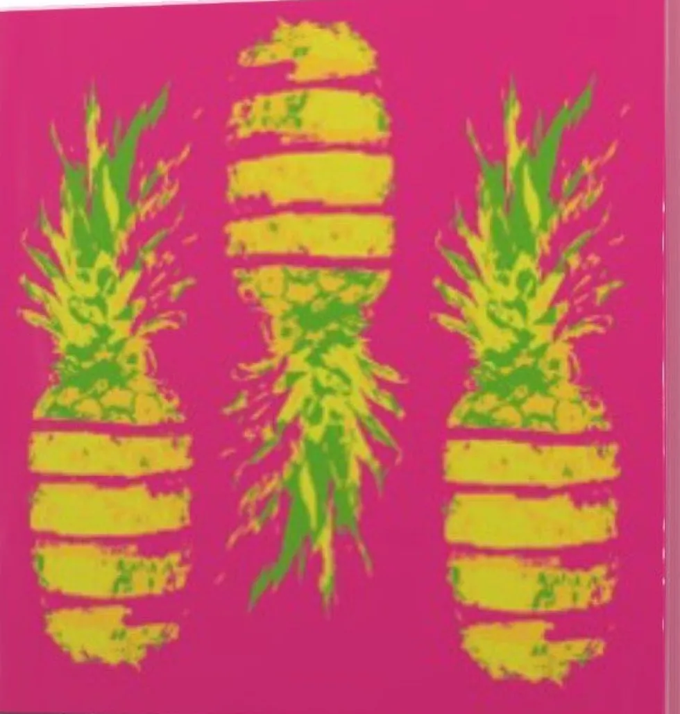 Servet Pineapples roze 33 x 33 cm 20 stuks