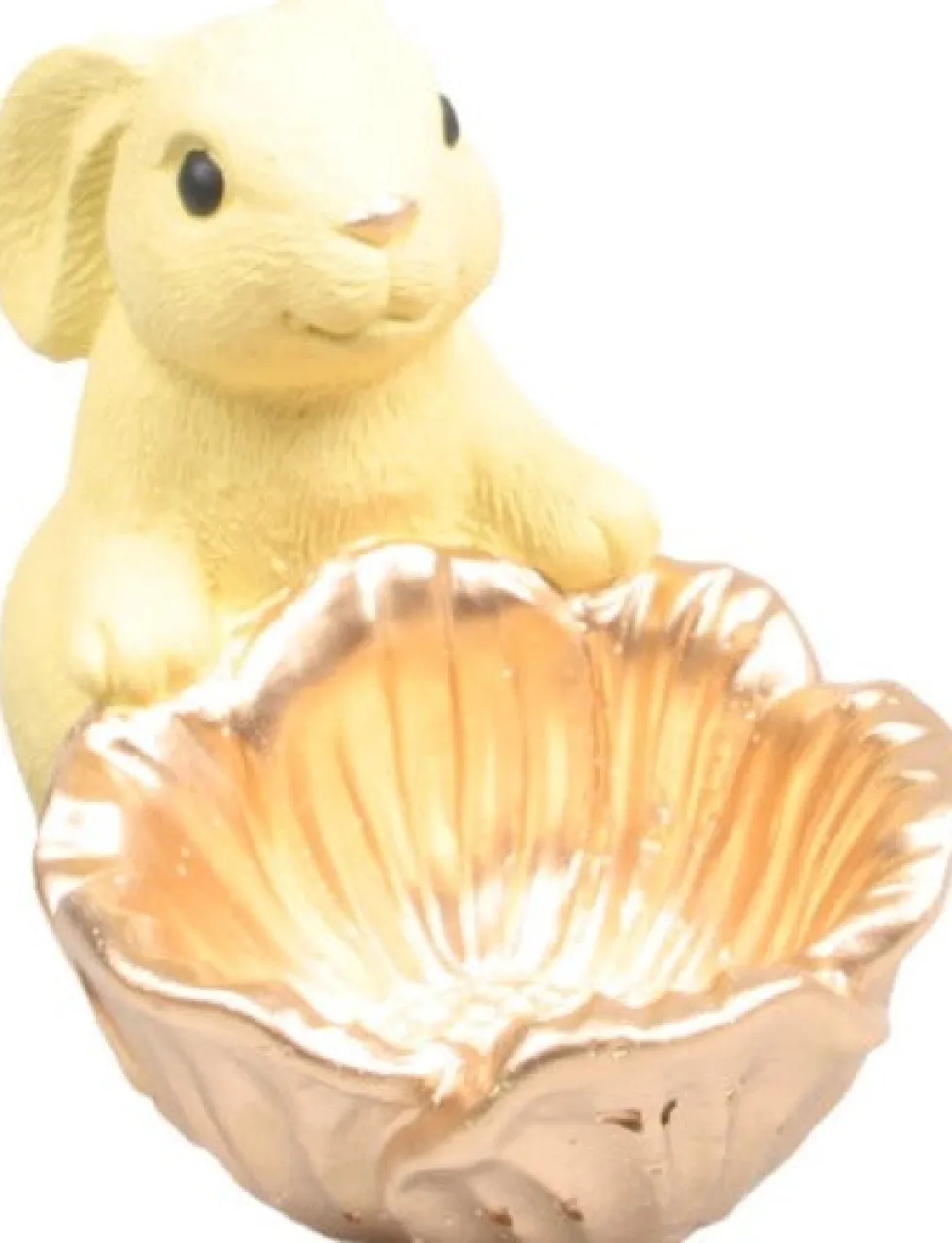 SID decoratieschaal Bunco haasje geel 16,5 x 11,5 x 13 cm