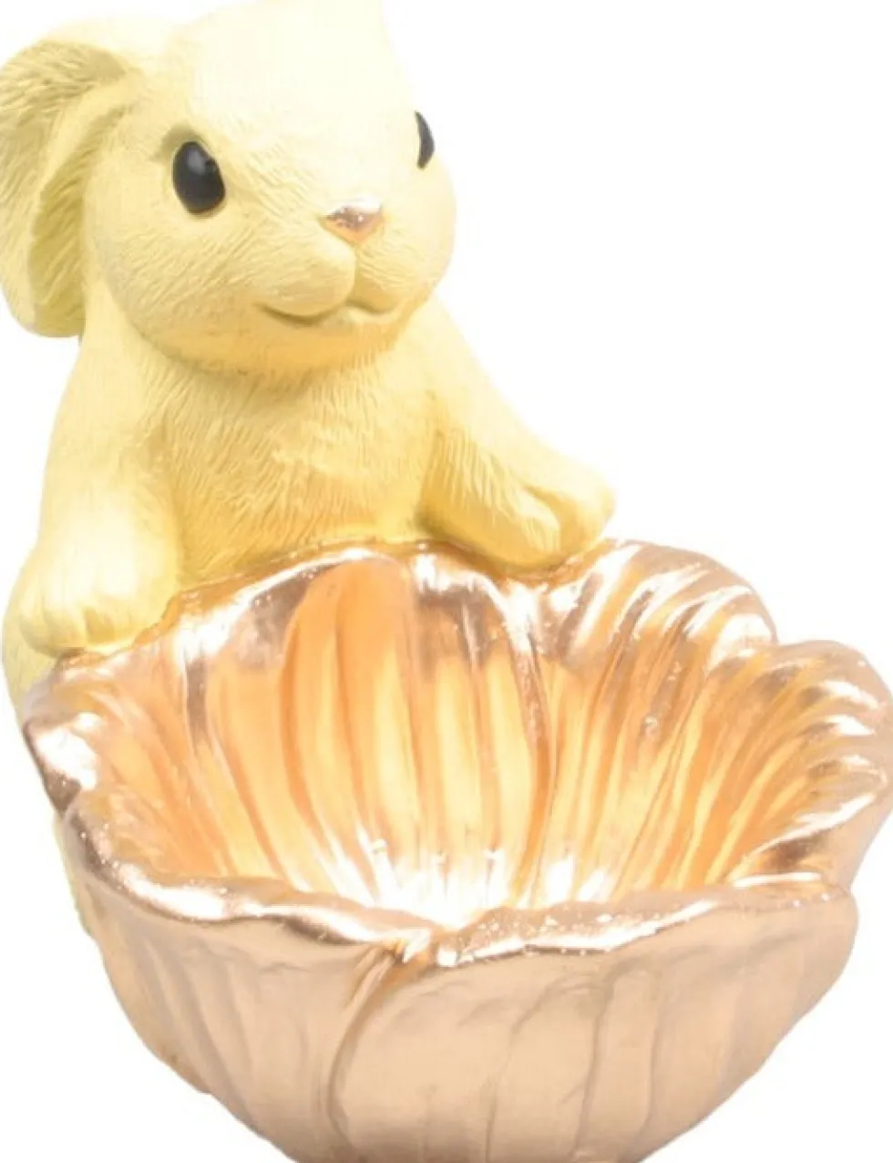 SID decoratieschaal Bunco haasje geel 19,5 x 12,5 x 14,5 cm