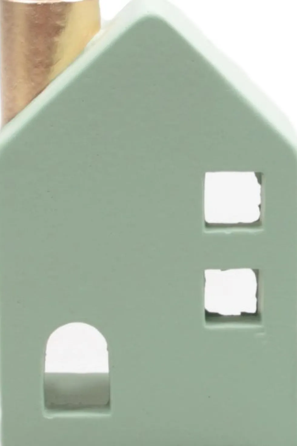 SID waxinelichthouder Huisje groen 7,5 x 5,5 x 11,5 cm
