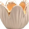 SID waxinelichthouder Tulipa bruin / goud D 8,5 H 6,5 cm