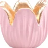 SID waxinelichthouder Tulipa roze / goud D 8,5 H 6,5 cm