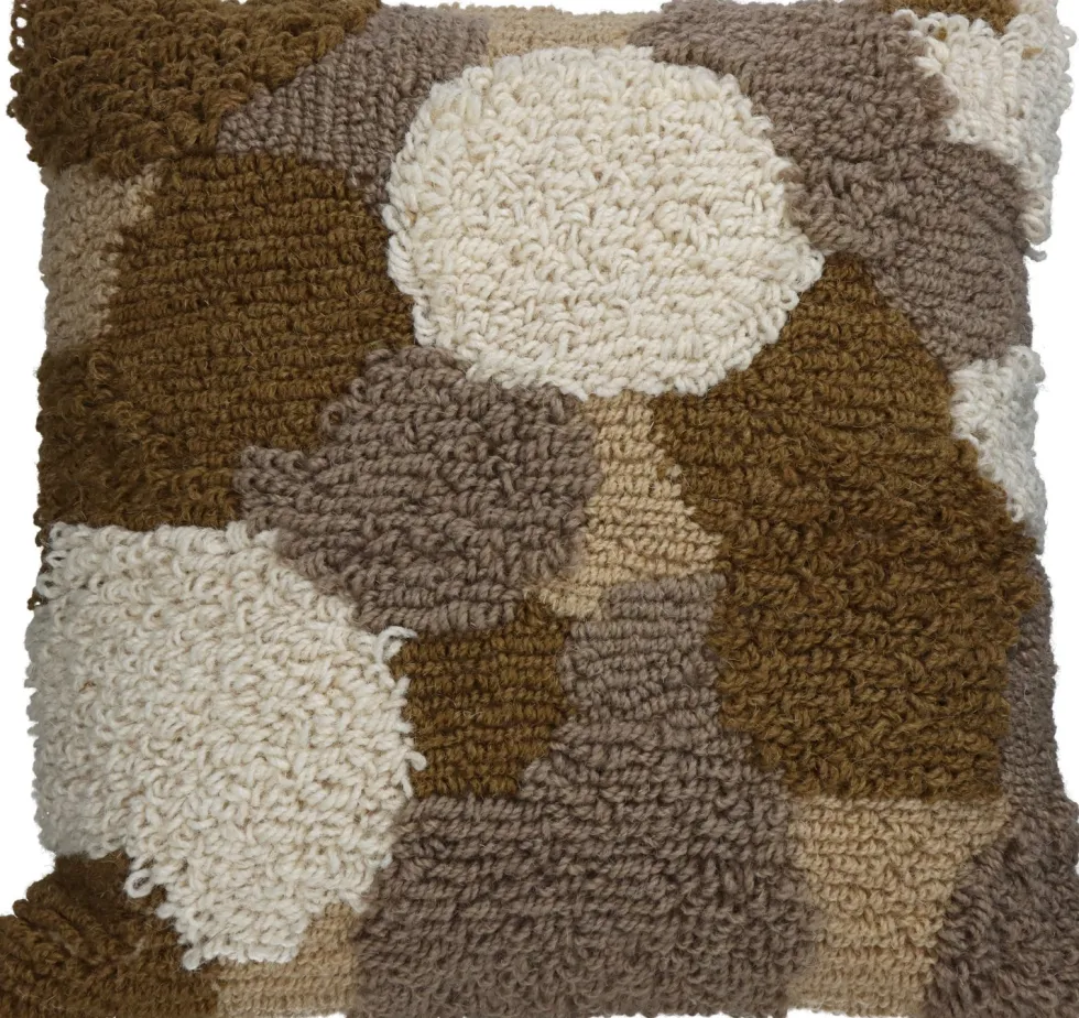 Sierkussen Jollie bruin / grijs 45 x 45 cm