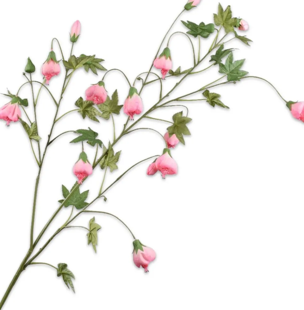 Silk-ka kunstbloem Abutilon roze H 134 cm