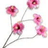 Silk-ka kunstbloem Chinese roos roze H 136 cm