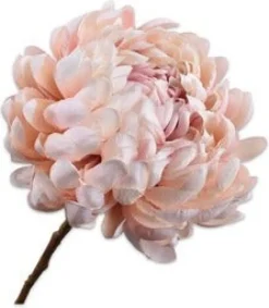 Silk-ka kunstbloem Chrysant lichtroze H 64 cm