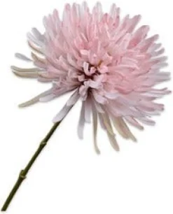 Silk-ka kunstbloem Chrysant lichtroze H 62 cm