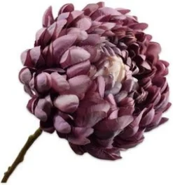 Silk-ka kunstbloem Chrysant paars H 64 cm