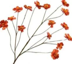 Silk-ka kunstbloem Cosmea oranje H 32 cm