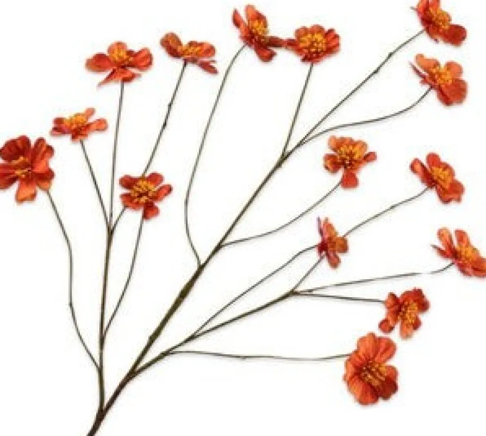 Silk-ka kunstbloem Cosmea oranje H 32 cm