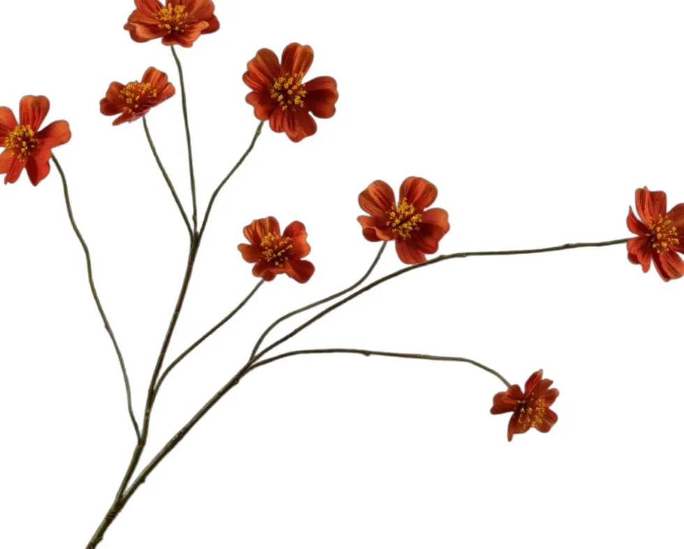 Silk-ka kunstbloem Cosmea oranje H 68 cm