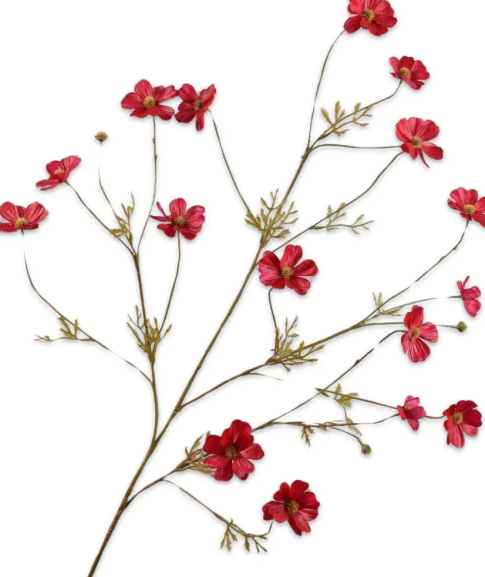 Silk-ka kunstbloem Cosmea rood H 104 cm