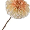 Silk-ka kunstbloem Dahlia wit / roze H 74 cm