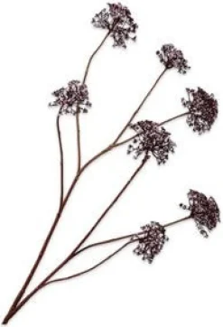 Silk-ka kunstbloem Dille bordeaux H 105 cm