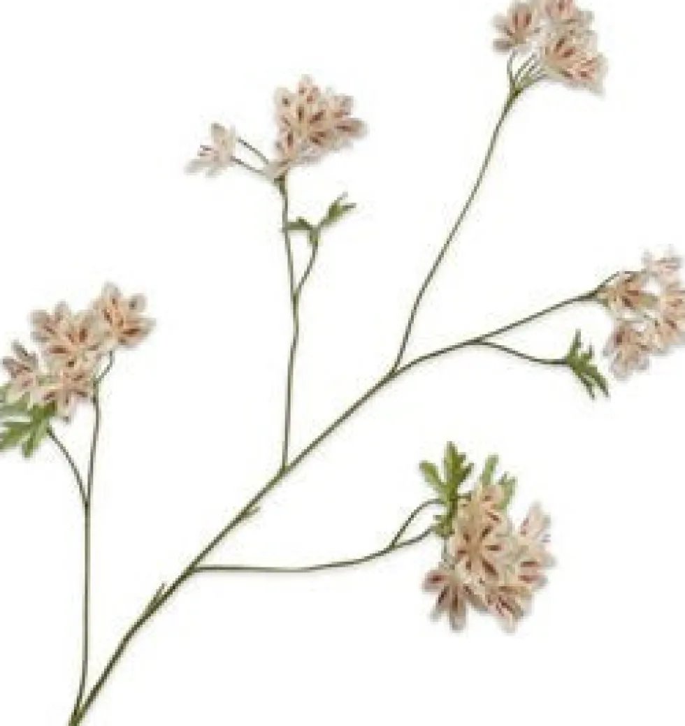 Silk-ka kunstbloem Geranium wit / roze H 94 cm