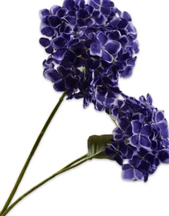 Silk-ka kunstbloem Hortensia donkerpaars H 82 cm