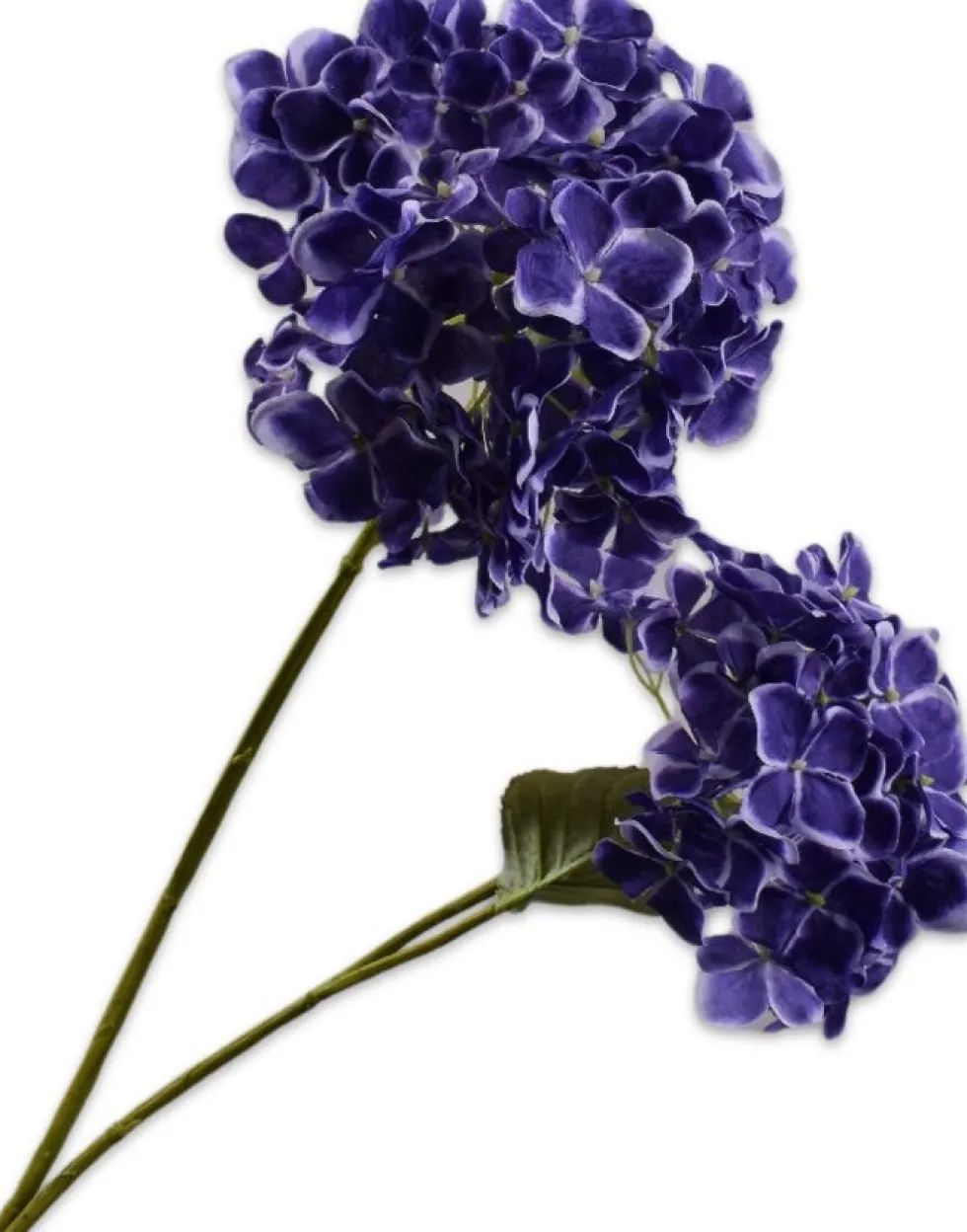 Silk-ka kunstbloem Hortensia donkerpaars H 82 cm