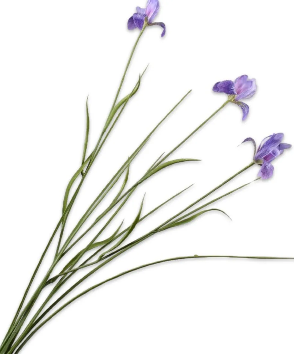Silk-ka kunstbloem Iris lichtpaars H 71 cm