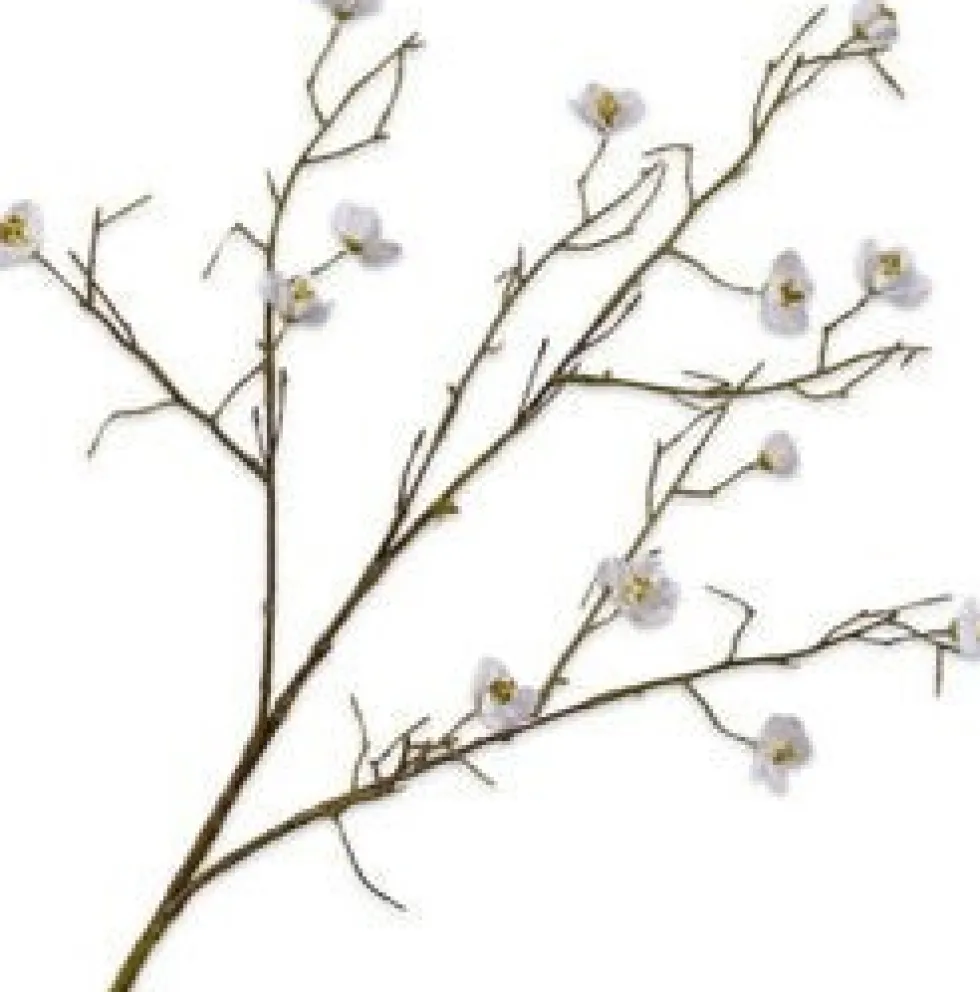 Silk-ka kunstbloem Japanse Sierkers wit H 74 cm