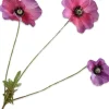 Silk-ka kunstbloem Klaproos donkerroze H 81 cm