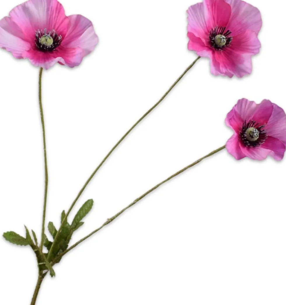 Silk-ka kunstbloem Klaproos lichtroze H 81 cm