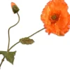 Silk-ka kunstbloem Klaproos oranje H 67 cm
