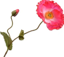 Silk-ka kunstbloem Klaproos paars H 67 cm
