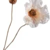 Silk-ka kunstbloem Klaproos wit H 35 cm
