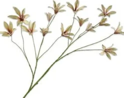 Silk-ka kunstbloem Lelie groen / roze H 114 cm